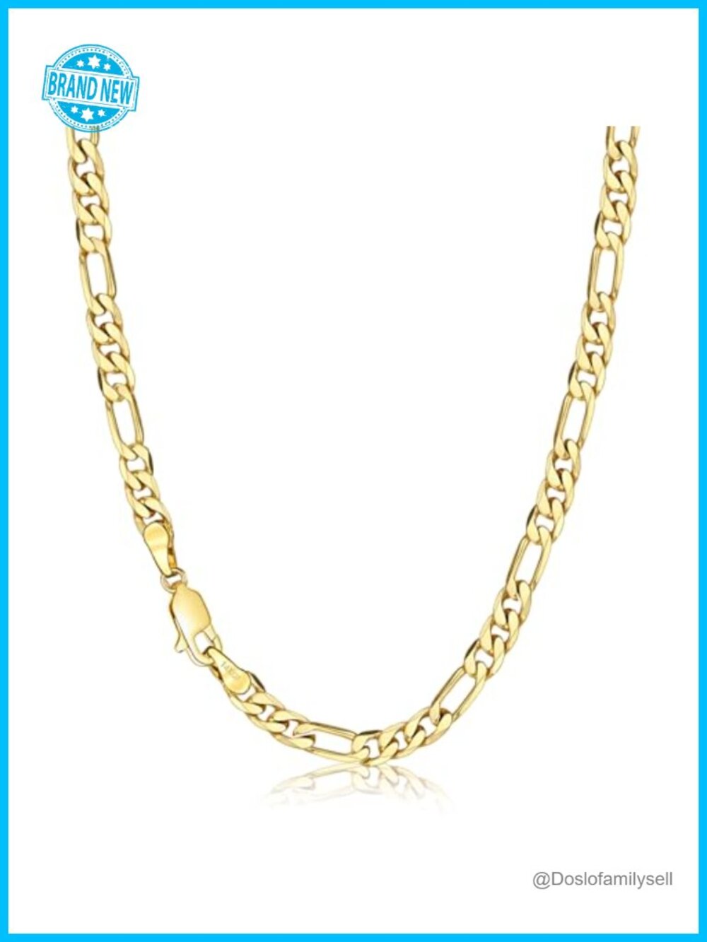 14K Gold Filled Figaro Chain Necklace 3mm 5mm 16-24in Lobster Clasp